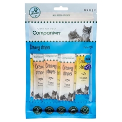 Companion Creamy Strips Flydende Kattegodbid Mix Pack 12 Stk